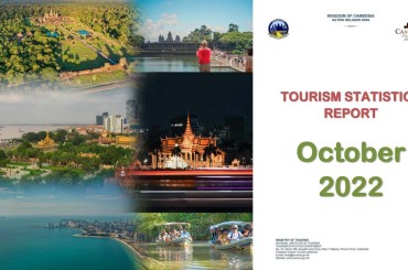 ១០ខែឆ្នាំ២០២២ កម្ពុជាទទួលបានទេសចរអន្តរជាតិជាង១លាន៥៧ម៉ឺននាក់ កើនឡើងជិត១ពាន់ភាគរយ